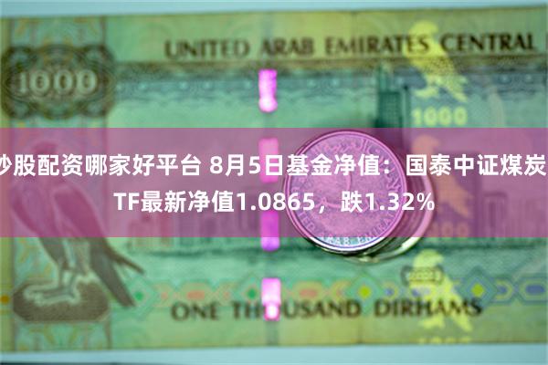 炒股配资哪家好平台 8月5日基金净值：国泰中证煤炭ETF最新净值1.0865，跌1.32%