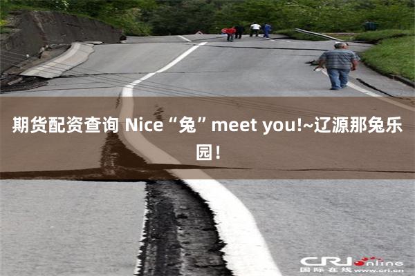 期货配资查询 Nice“兔”meet you!~辽源那兔乐园！