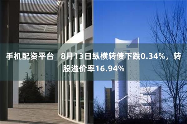 手机配资平台   8月13日纵横转债下跌0.34%，转股溢价率16.94%