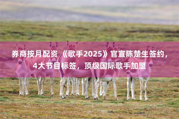 券商按月配资 《歌手2025》官宣陈楚生签约，4大节目标签，顶级国际歌手加盟