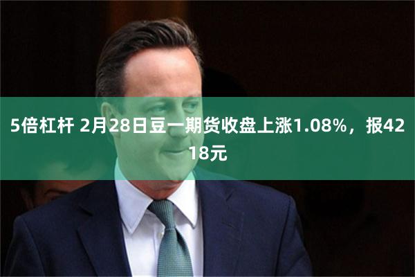 5倍杠杆 2月28日豆一期货收盘上涨1.08%，报4218元